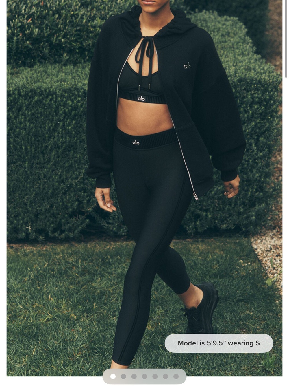 ALO Yoga Airlift High Waist 7/8 Line Up Leggings - Black